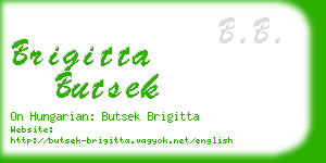 brigitta butsek business card